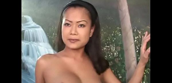 Big boobed Asian slut gets fucked in hot threesome